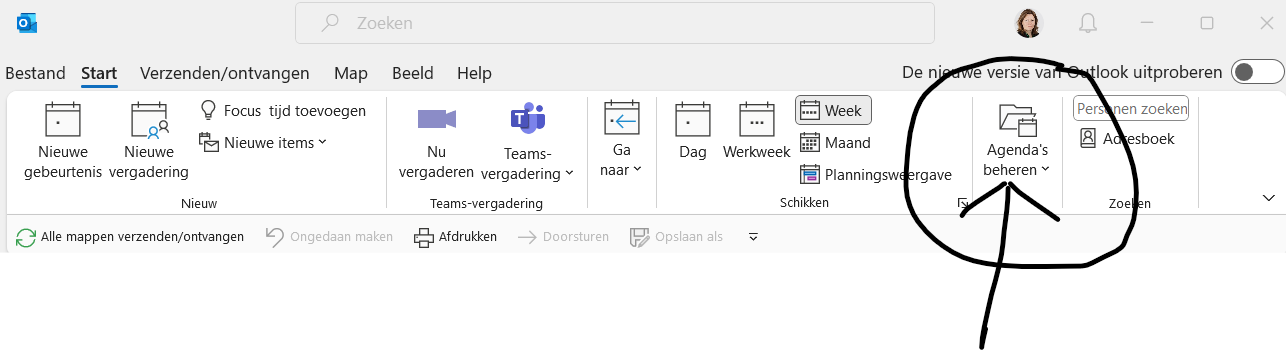 Agenda delen in Outlook