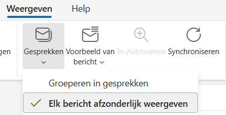 nieuwe versie van Outlook